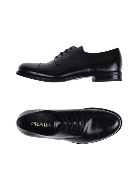 men prada shoe lace leather black|Prada Men's 4T3348 Leather Lace.